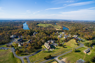 Aerial view of the campus. Link to Life Stage Gift Planner Over Age 70 Situations.
